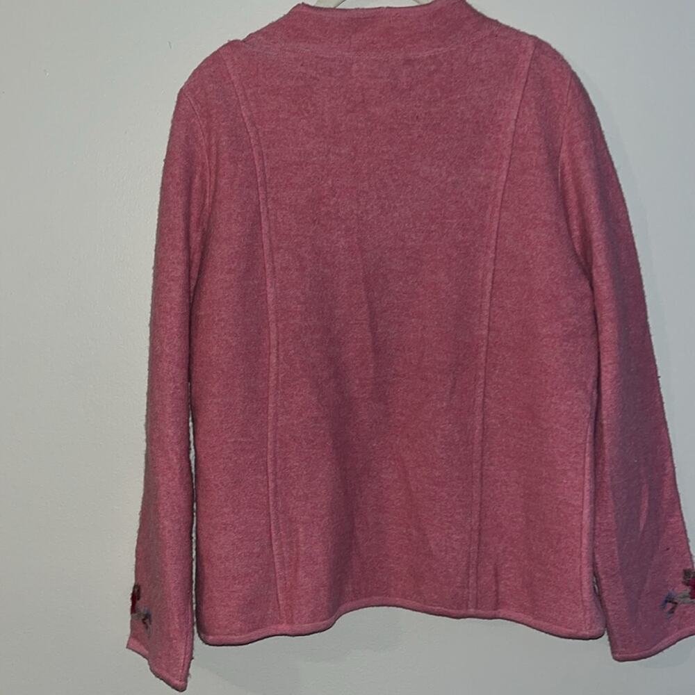 Vtg Pendleton Granny Core Blush Pink Button Cardi… - image 5